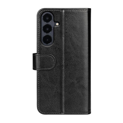 For Galaxy S26 FE 5G R64 Texture Horizontal Flip Leather Phone Case - Black - SYA002302035A