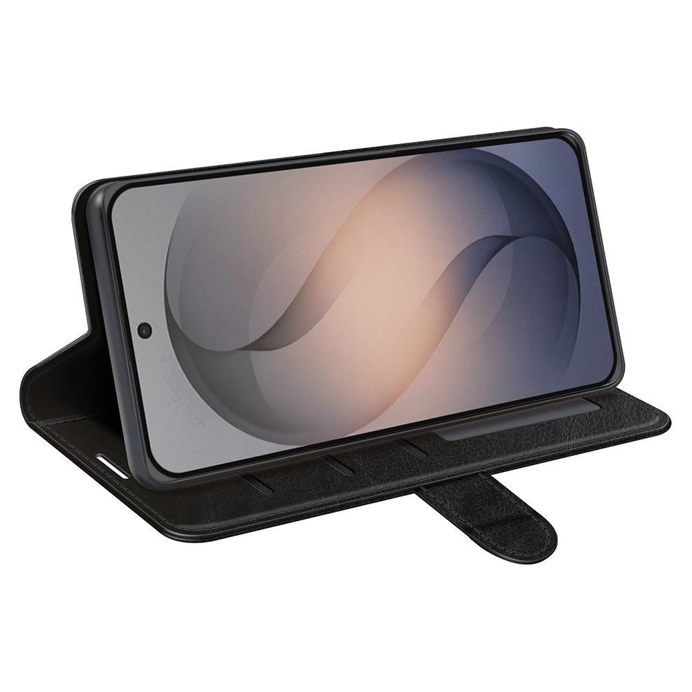 For Galaxy S26 FE 5G R64 Texture Horizontal Flip Leather Phone Case - Black - SYA002302035A