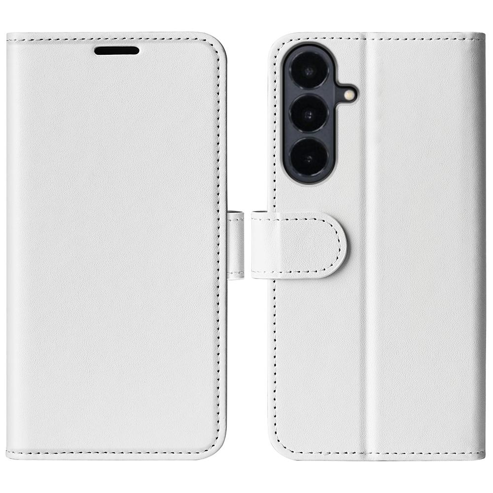For Galaxy S26 FE 5G R64 Texture Horizontal Flip Leather Phone Case - White - SYA002302035B