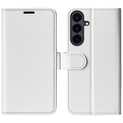 For Galaxy S26 FE 5G R64 Texture Horizontal Flip Leather Phone Case - White - SYA002302035B