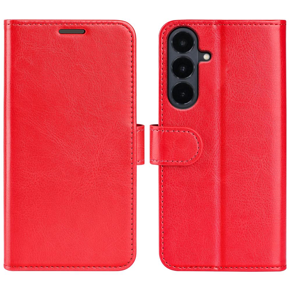 For Galaxy S26 FE 5G R64 Texture Horizontal Flip Leather Phone Case - Red - SYA002302035C