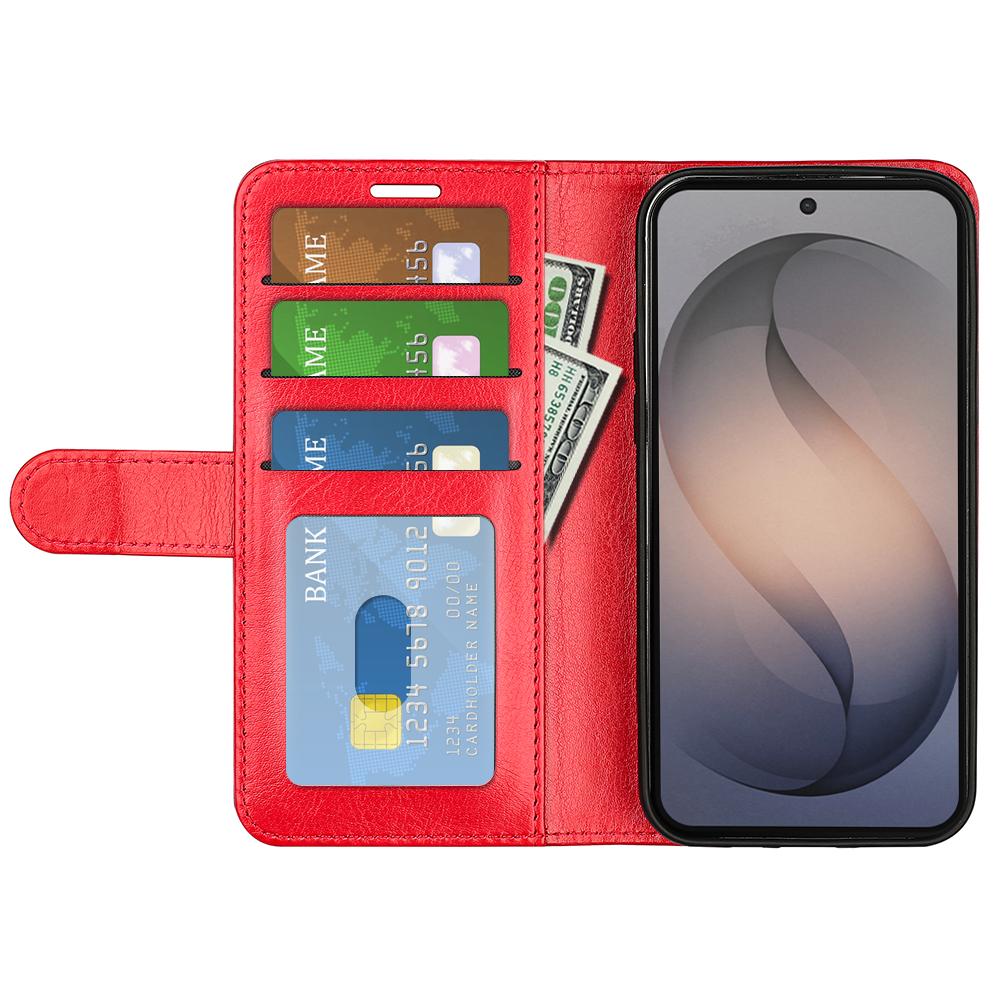 For Galaxy S26 FE 5G R64 Texture Horizontal Flip Leather Phone Case - Red - SYA002302035C