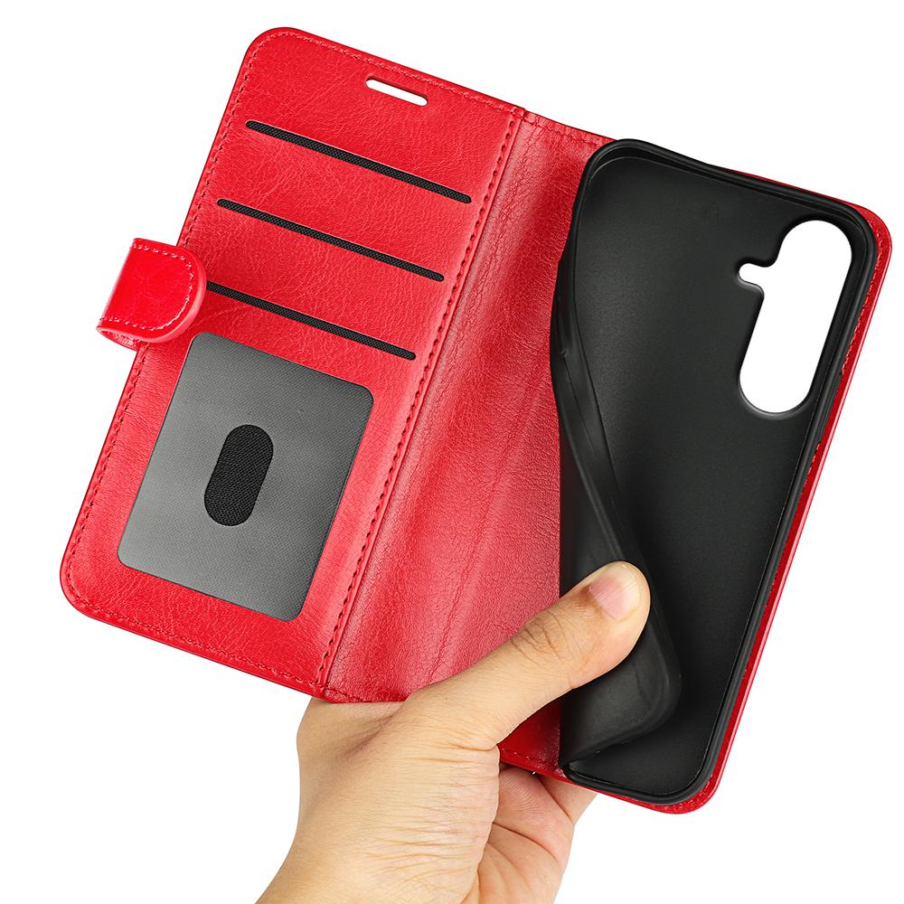 For Galaxy S26 FE 5G R64 Texture Horizontal Flip Leather Phone Case - Red - SYA002302035C