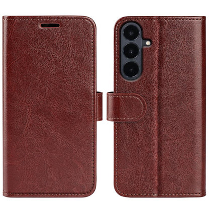 For Galaxy S26 FE 5G R64 Texture Horizontal Flip Leather Phone Case - Brown - SYA002302035D