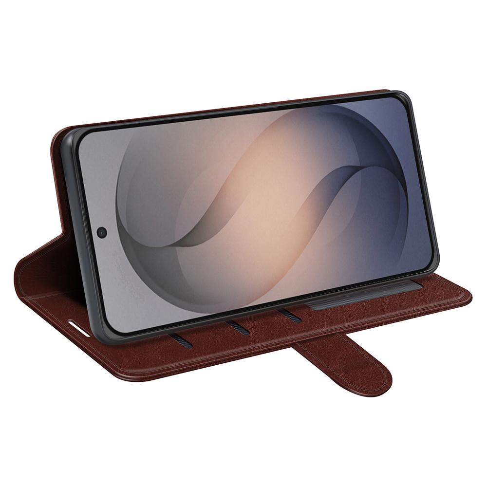 For Galaxy S26 FE 5G R64 Texture Horizontal Flip Leather Phone Case - Brown - SYA002302035D