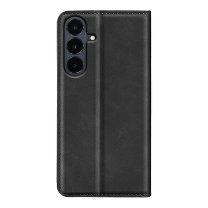 For Galaxy S26 FE  5G Retro-skin Magnetic Suction Leather Phone Case - Black - SYA002302934A