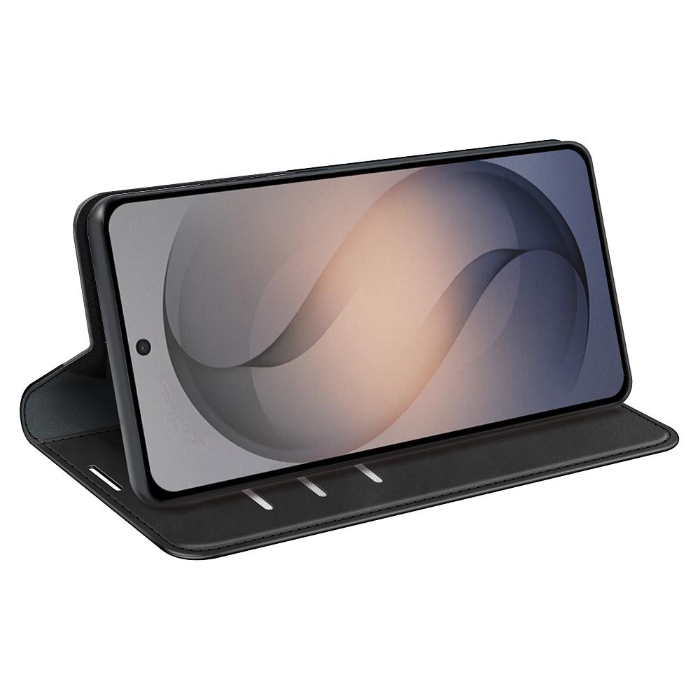 For Galaxy S26 FE  5G Retro-skin Magnetic Suction Leather Phone Case - Black - SYA002302934A