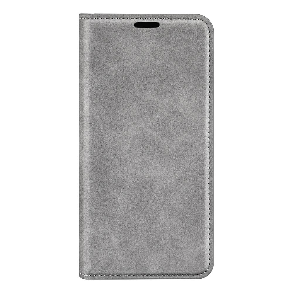 For Galaxy S26 FE  5G Retro-skin Magnetic Suction Leather Phone Case - Grey - SYA002302934B