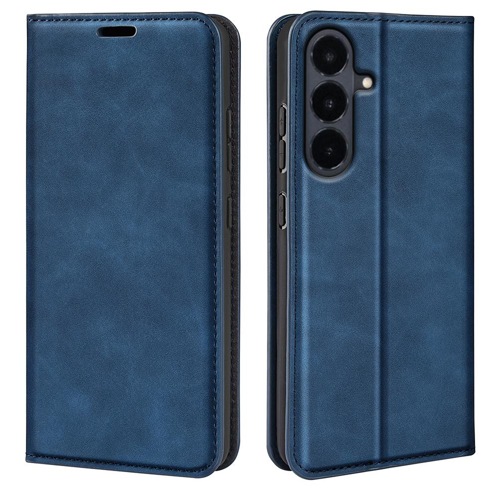 For Galaxy S26 FE  5G Retro-skin Magnetic Suction Leather Phone Case - Dark Blue - SYA002302934C
