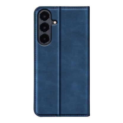 For Galaxy S26 FE  5G Retro-skin Magnetic Suction Leather Phone Case - Dark Blue - SYA002302934C