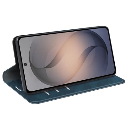 For Galaxy S26 FE  5G Retro-skin Magnetic Suction Leather Phone Case - Dark Blue - SYA002302934C