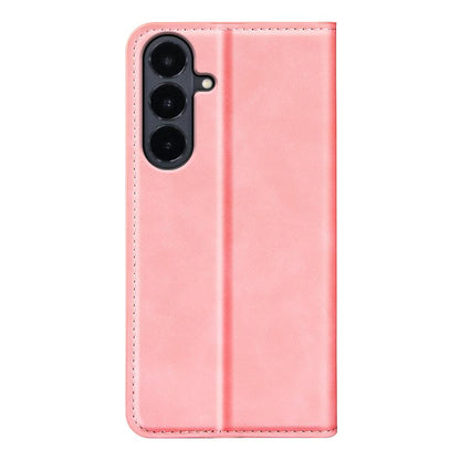 For Galaxy S26 FE  5G Retro-skin Magnetic Suction Leather Phone Case - Pink - SYA002302934D