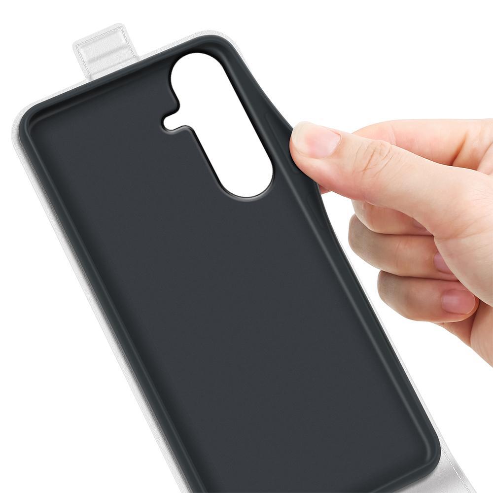 For Galaxy S26 FE 5G R64 Texture Single Vertical Flip Leather Phone Case - White - SYA002311931B