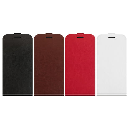 For Galaxy S26 FE 5G R64 Texture Single Vertical Flip Leather Phone Case - Black - SYA002311931A