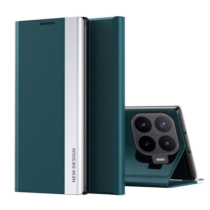 For Xiaomi 17T Pro 5G Side Electroplated Adsorption Leather Phone Case - Green - SYA002316024H