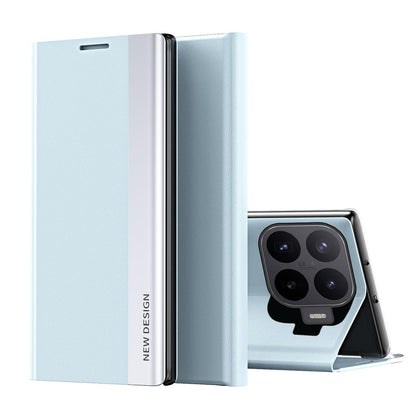 For Xiaomi 17T 5G Side Electroplated Adsorption Leather Phone Case - Blue - SYA002316025C