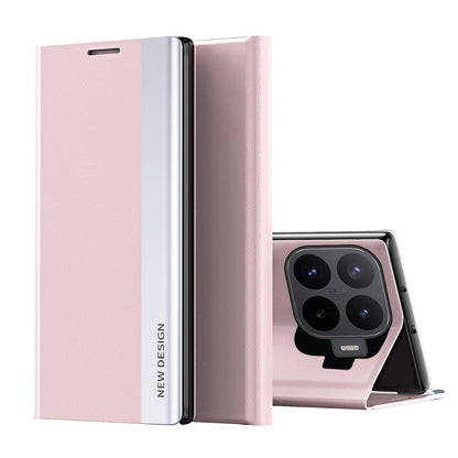 For Xiaomi 17T 5G Side Electroplated Adsorption Leather Phone Case - Pink - SYA002316025E