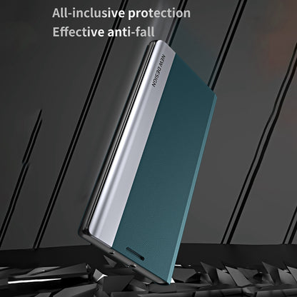 For Xiaomi 17T 5G Side Electroplated Adsorption Leather Phone Case - Black - SYA002316025A
