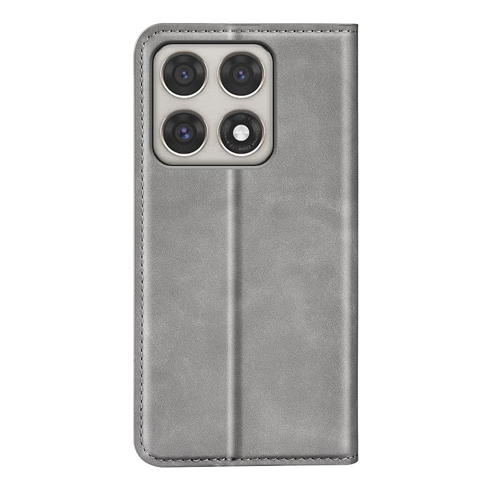 For Motorola Edge 70 Pro Retro-skin Magnetic Suction Leather Phone Case - Grey - SYA002316738B