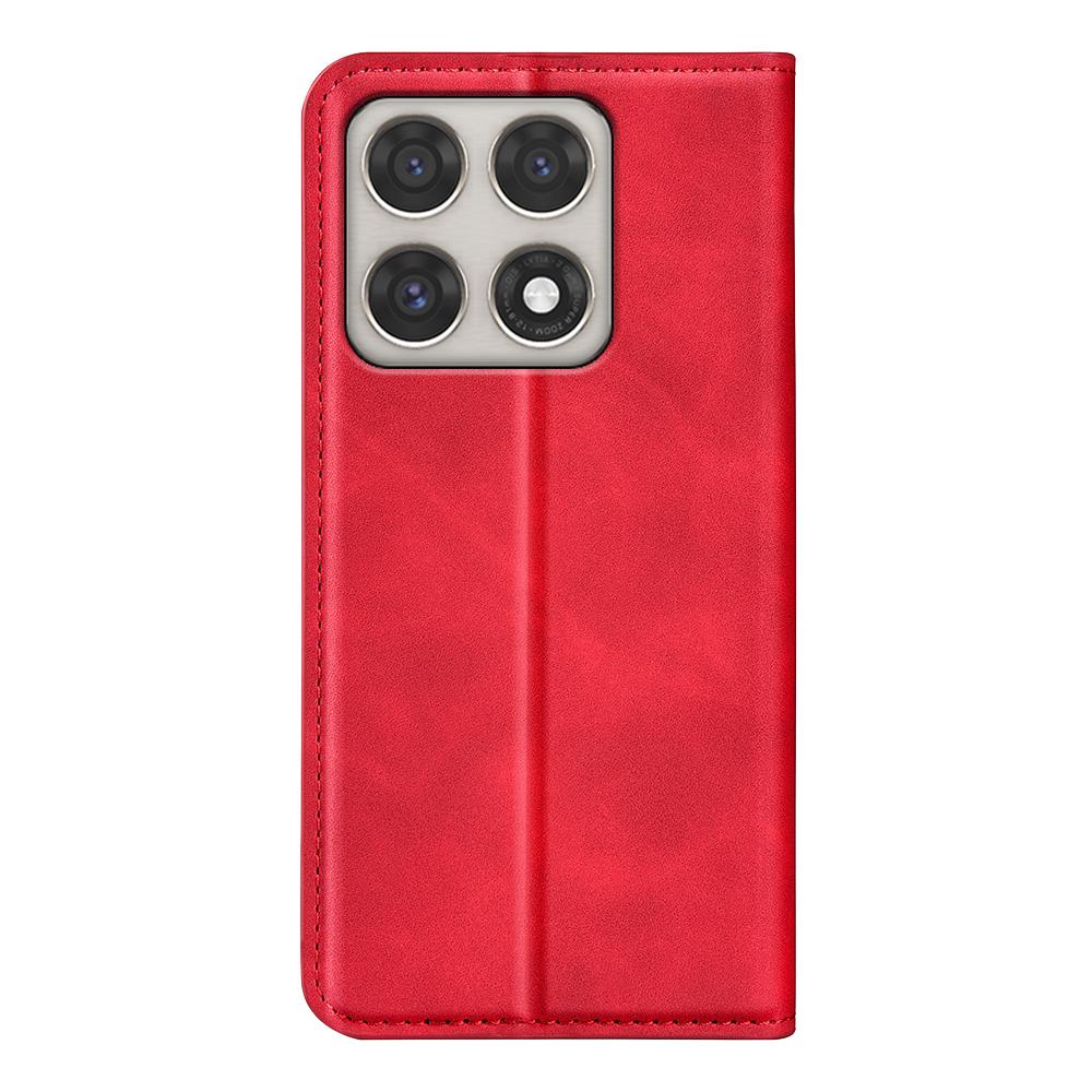 For Motorola Edge 70 Pro Retro-skin Magnetic Suction Leather Phone Case - Red - SYA002316738E