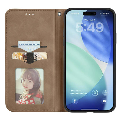 For iPhone 18 Pro Retro Skin Feel Magnetic Leather Phone Case - Brown - SYA002322614B