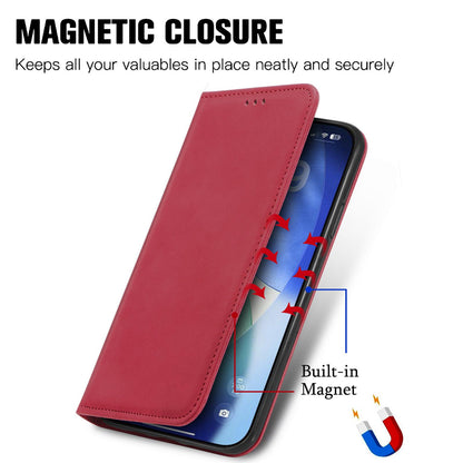 For iPhone 18 Pro Retro Skin Feel Magnetic Leather Phone Case - Red - SYA002322614C