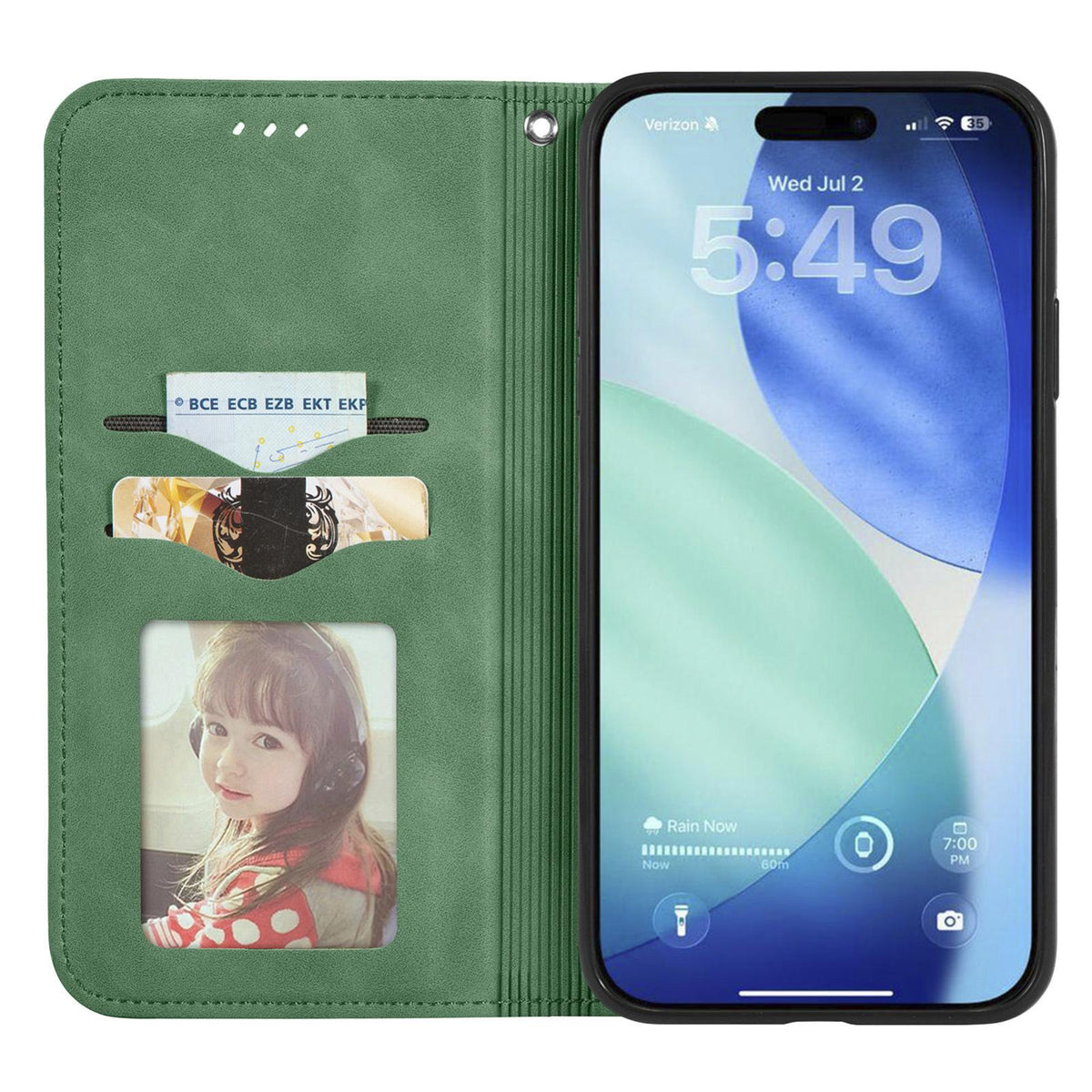 For iPhone 18 Pro Retro Skin Feel Magnetic Leather Phone Case - Green - SYA002322614D