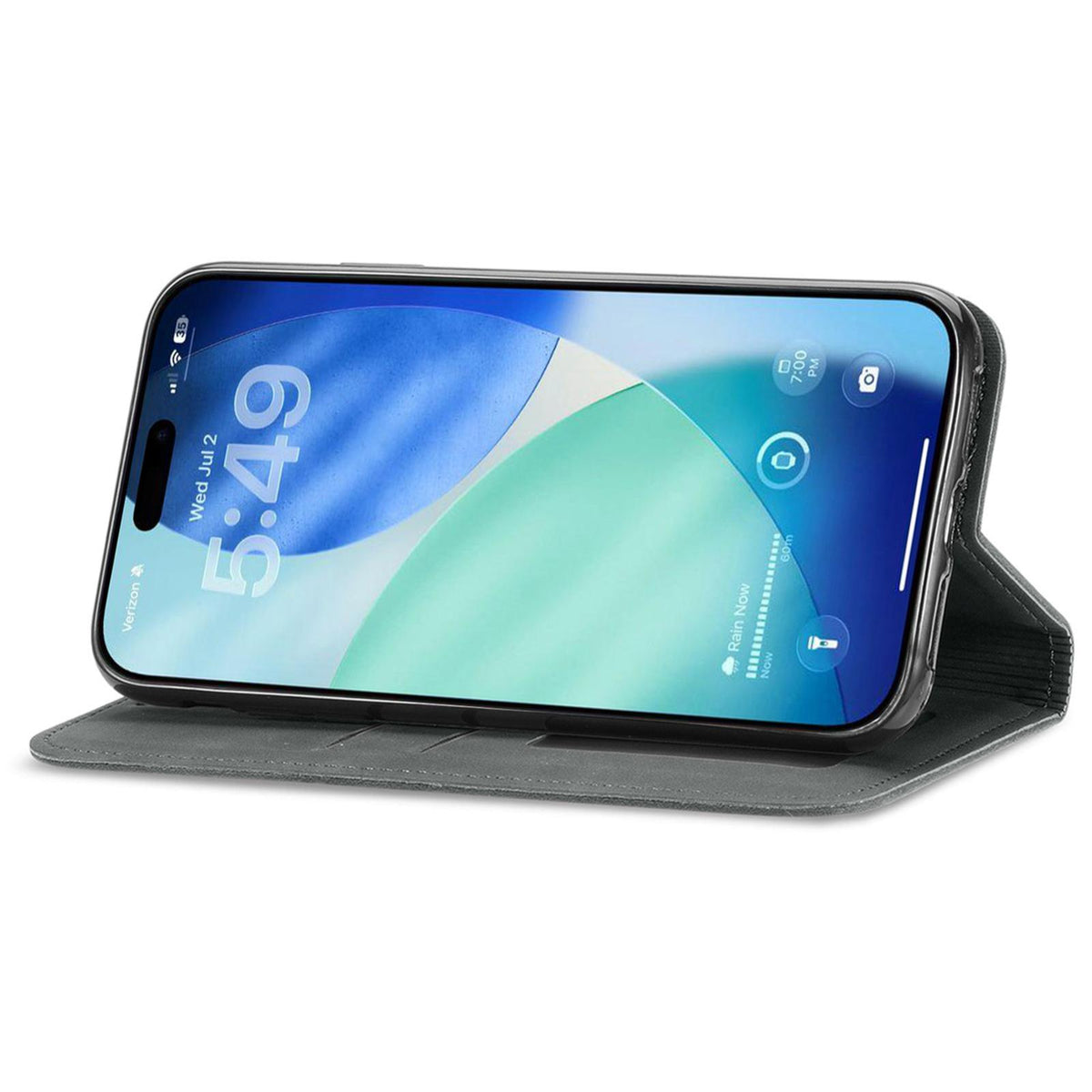 For iPhone 18 Pro Retro Skin Feel Magnetic Leather Phone Case - Gray - SYA002322614F