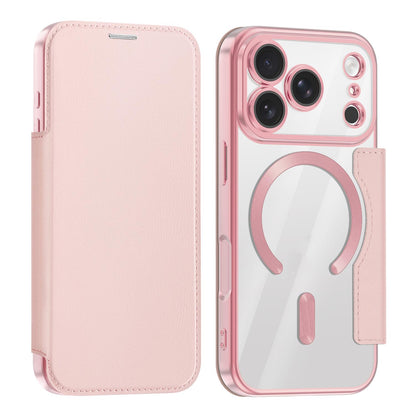 For iPhone 18 Pro Shield MagSafe RFID Anti-theft Leather Phone Case - Pink - SYA002330014A