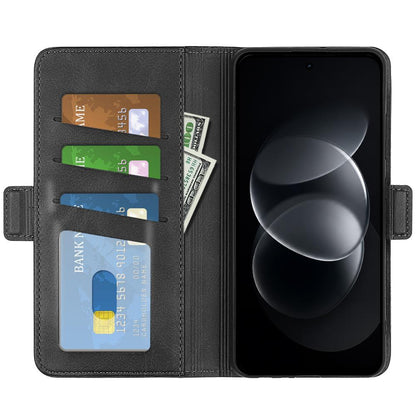 For Nothing Phone 4b Dual-side Magnetic Buckle Horizontal Flip Leather Phone Case - Black - SYA002341305A