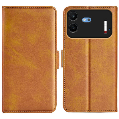 For Nothing Phone 4b Dual-side Magnetic Buckle Horizontal Flip Leather Phone Case - Yellow - SYA002341305B
