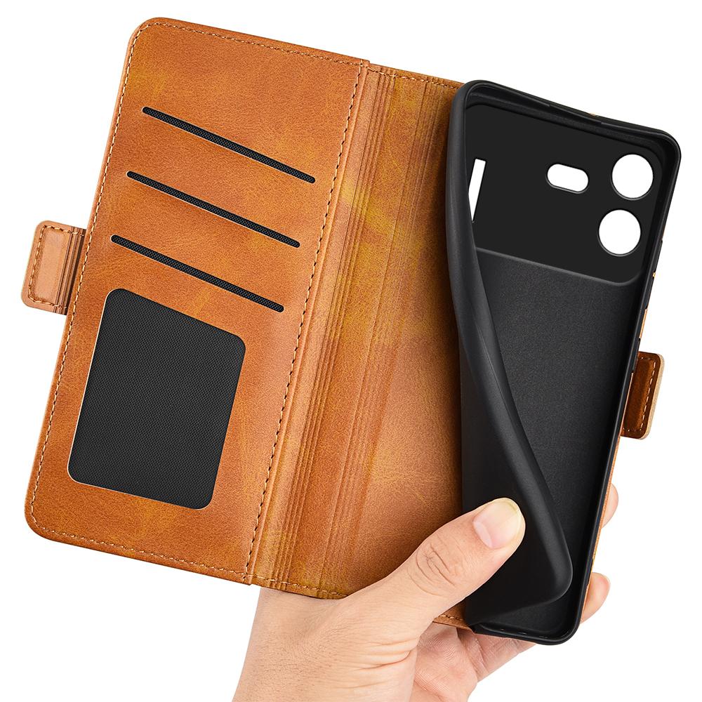 For Nothing Phone 4b Dual-side Magnetic Buckle Horizontal Flip Leather Phone Case - Yellow - SYA002341305B