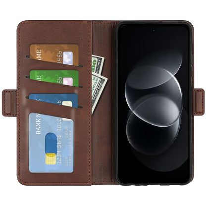 For Nothing Phone 4b Dual-side Magnetic Buckle Horizontal Flip Leather Phone Case - Brown - SYA002341305C