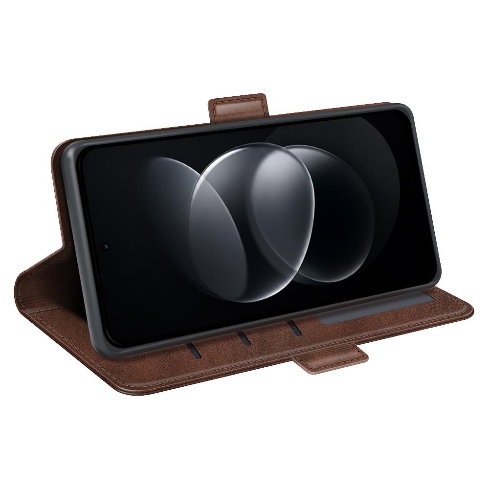 For Nothing Phone 4b Dual-side Magnetic Buckle Horizontal Flip Leather Phone Case - Brown - SYA002341305C