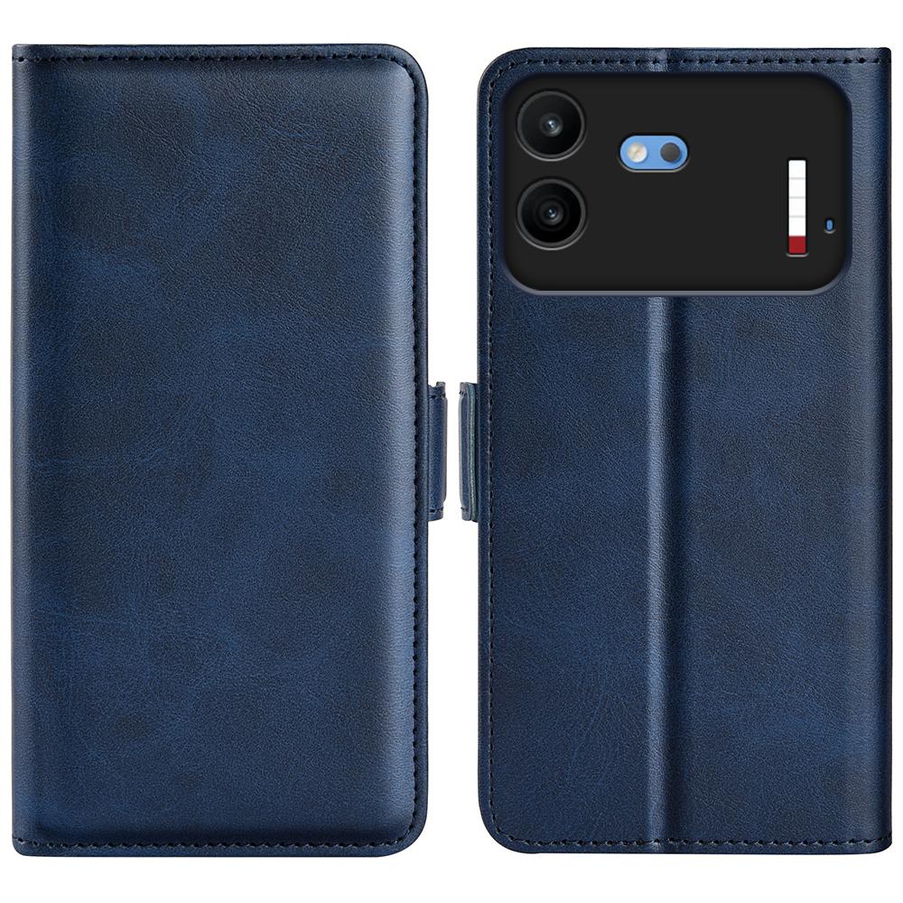 For Nothing Phone 4b Dual-side Magnetic Buckle Horizontal Flip Leather Phone Case - Dark Blue - SYA002341305D