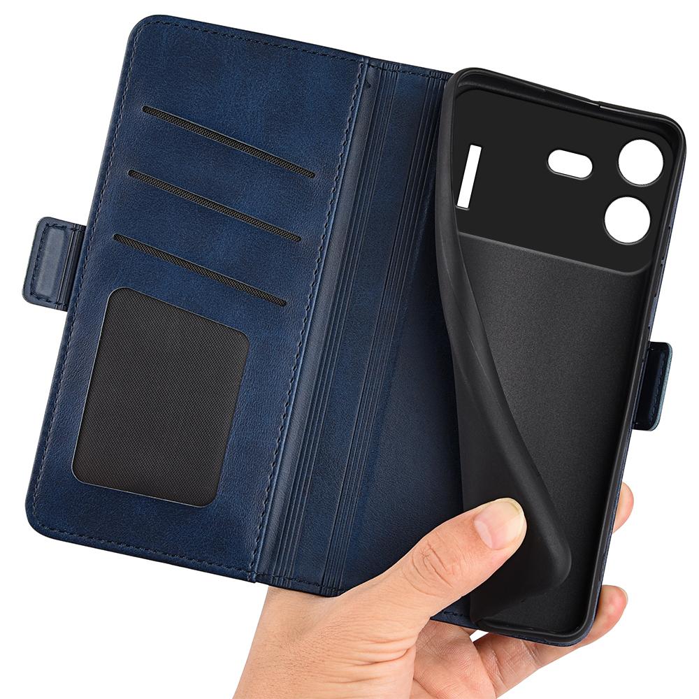 For Nothing Phone 4b Dual-side Magnetic Buckle Horizontal Flip Leather Phone Case - Dark Blue - SYA002341305D