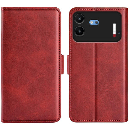 For Nothing Phone 4b Dual-side Magnetic Buckle Horizontal Flip Leather Phone Case - Red - SYA002341305E