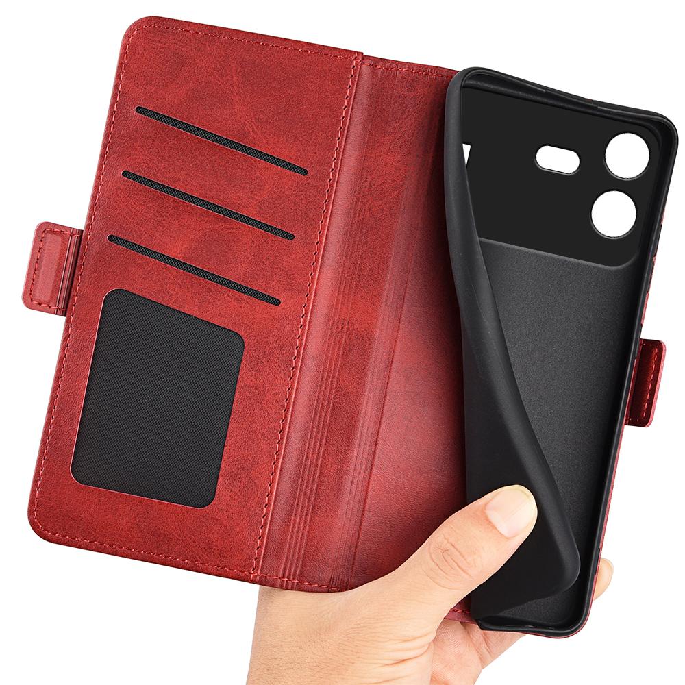 For Nothing Phone 4b Dual-side Magnetic Buckle Horizontal Flip Leather Phone Case - Red - SYA002341305E