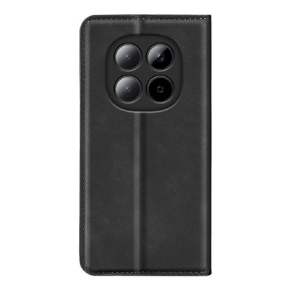 For Redmi Note 15 Pro 5G Global 163.6mm Retro-skin Magnetic Suction Leather Phone Case - Black - SYA002359953A