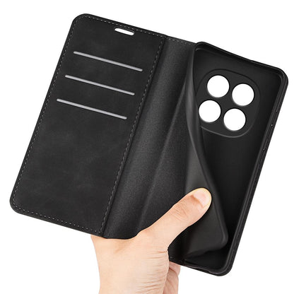 For Redmi Note 15 Pro 5G Global 163.6mm Retro-skin Magnetic Suction Leather Phone Case - Black - SYA002359953A