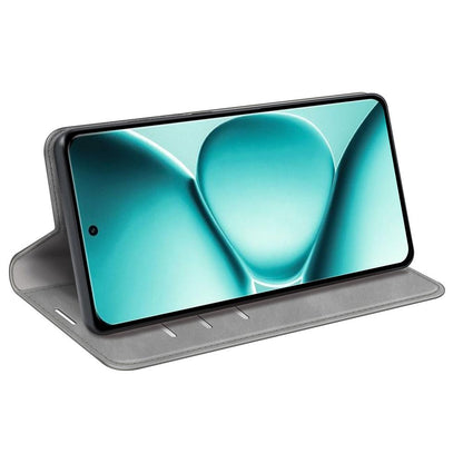 For Redmi Note 15 Pro 5G Global 163.6mm Retro-skin Magnetic Suction Leather Phone Case - Grey - SYA002359953B
