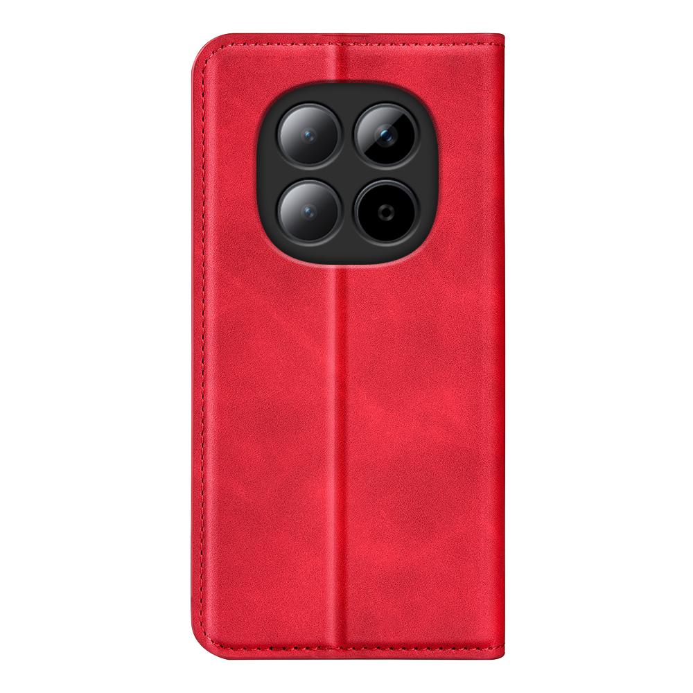 For Redmi Note 15 Pro 5G Global 163.6mm Retro-skin Magnetic Suction Leather Phone Case - Red - SYA002359953E