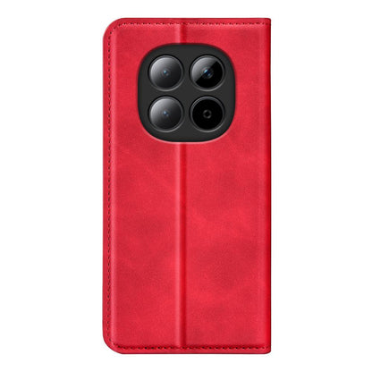 For Redmi Note 15 Pro 5G Global 163.6mm Retro-skin Magnetic Suction Leather Phone Case - Red - SYA002359953E