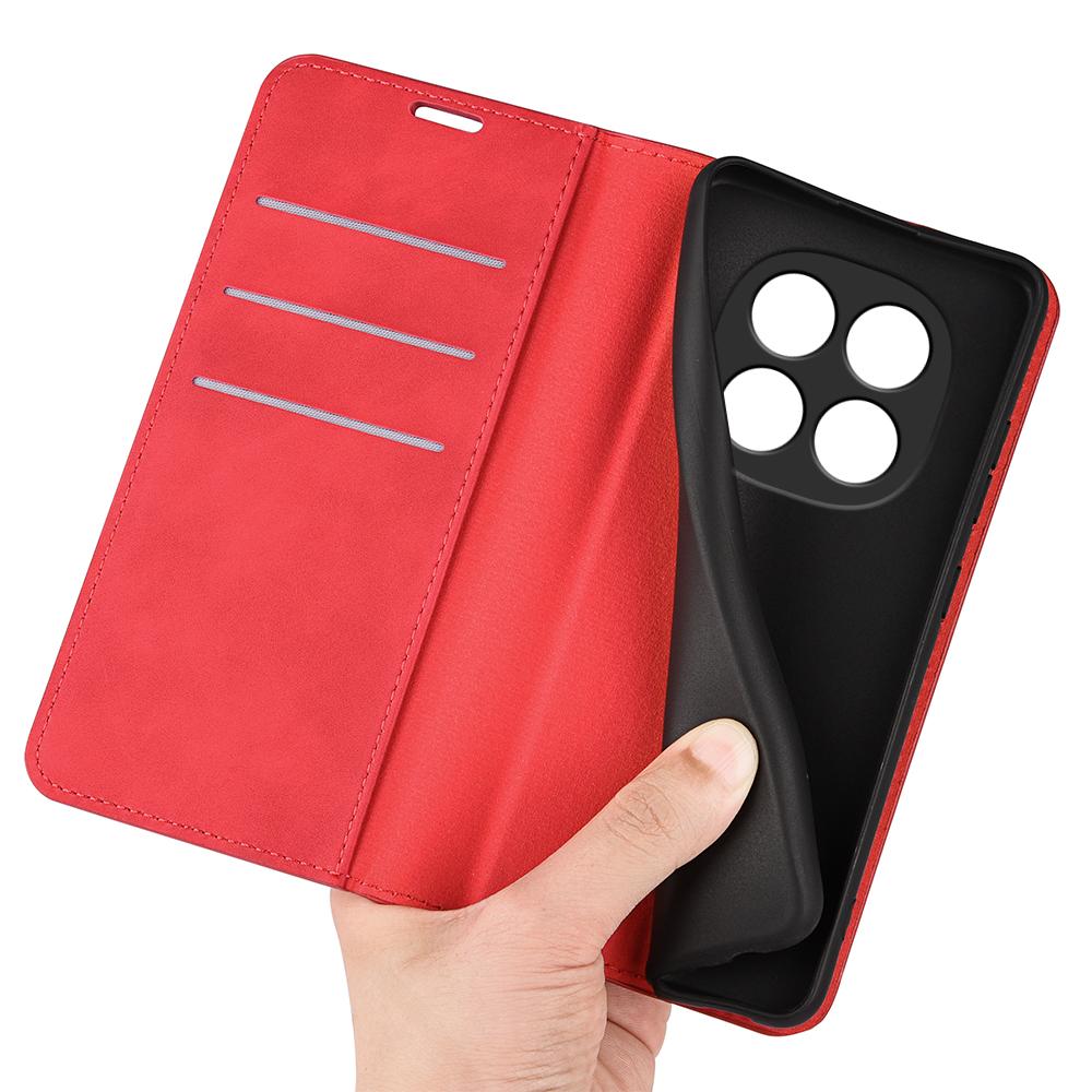 For Redmi Note 15 Pro 5G Global 163.6mm Retro-skin Magnetic Suction Leather Phone Case - Red - SYA002359953E