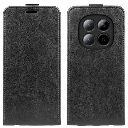 For Redmi Note 15 Pro 5G Global  163.6mm R64 Texture Single Vertical Flip Leather Phone Case - Black - SYA002364052A