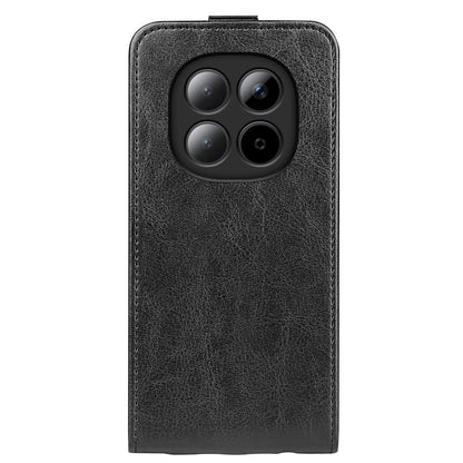 For Redmi Note 15 Pro 5G Global  163.6mm R64 Texture Single Vertical Flip Leather Phone Case - Black - SYA002364052A