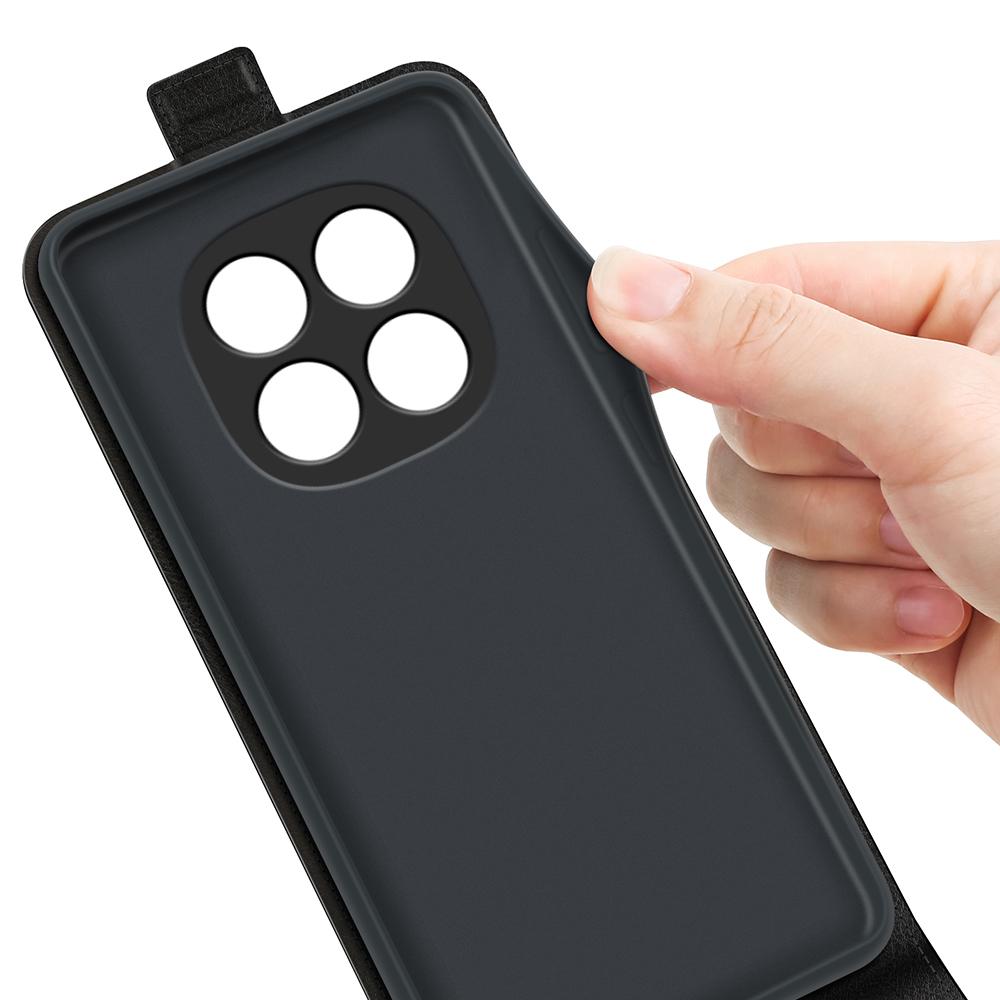 For Redmi Note 15 Pro 5G Global  163.6mm R64 Texture Single Vertical Flip Leather Phone Case - Black - SYA002364052A
