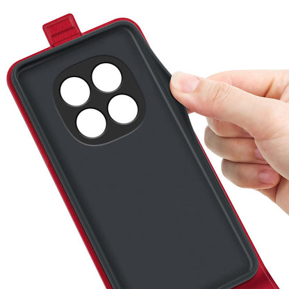 For Redmi Note 15 Pro 5G Global  163.6mm R64 Texture Single Vertical Flip Leather Phone Case - Red - SYA002364052C