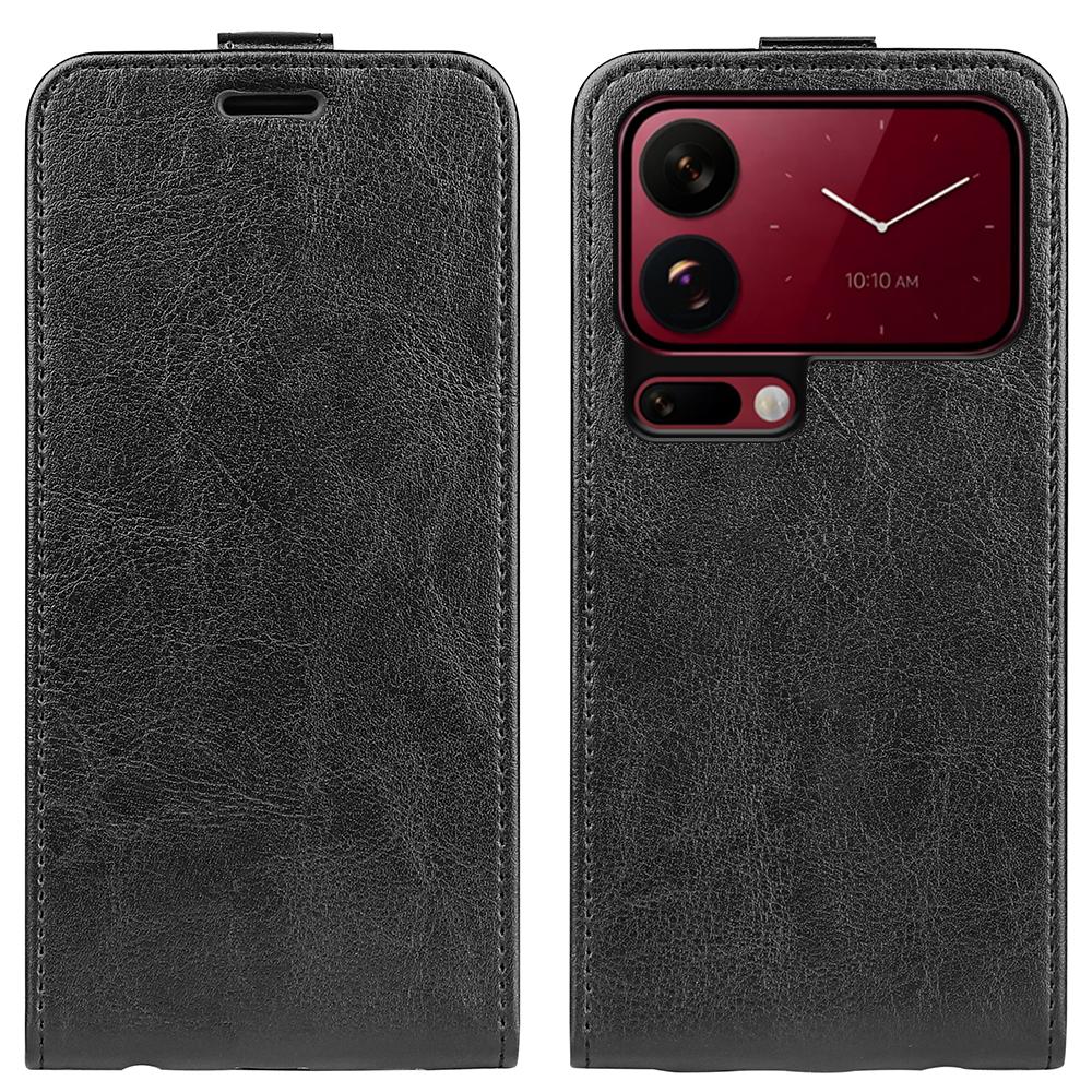 For Xiaomi 18 Pro Max 5G R64 Texture Single Vertical Flip Leather Phone Case - Black - SYA002364055A