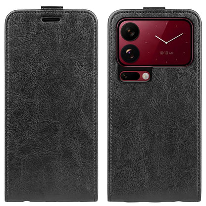 For Xiaomi 18 Pro Max 5G R64 Texture Single Vertical Flip Leather Phone Case - Black - SYA002364055A